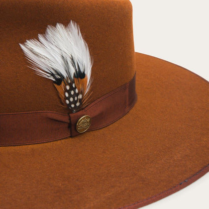 Midtown Wide Flat Brim Hat Black Men/Women Stetson Fedora