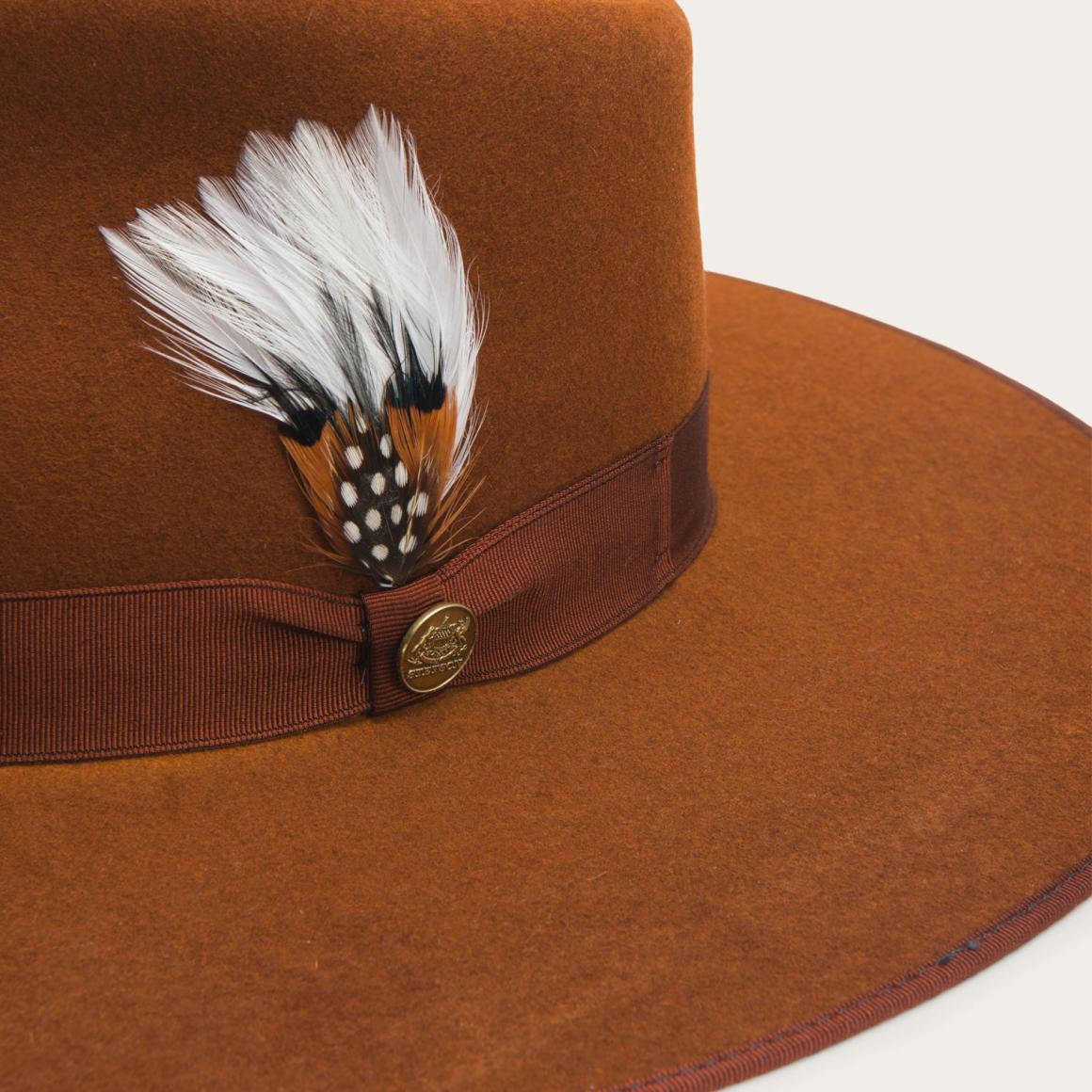 Midtown Wide Flat Brim Hat Black Men/Women Stetson Fedora