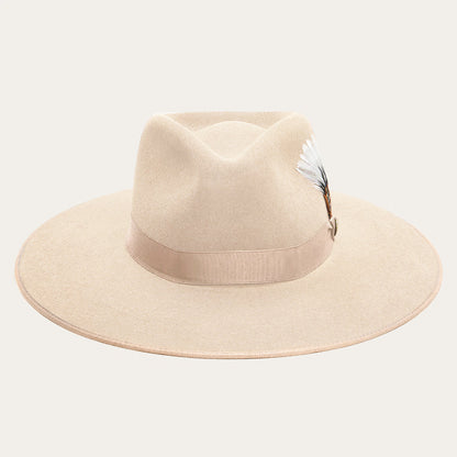 Midtown Wide Flat Brim Hat Bone Men/Women Stetson Fedora