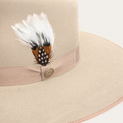 Midtown Wide Flat Brim Hat Bone Men/Women Stetson Fedora