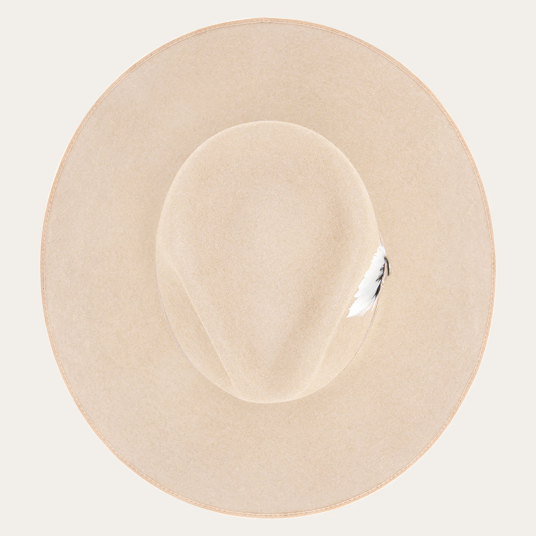 Midtown Wide Flat Brim Hat Bone Men/Women Stetson Fedora