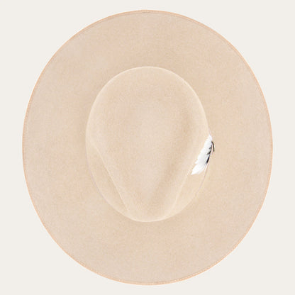 Midtown Wide Flat Brim Hat Bone Men/Women Stetson Fedora