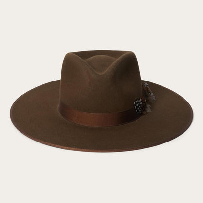 Midtown Wide Flat Brim Hat Oak Men/Women Stetson Fedora