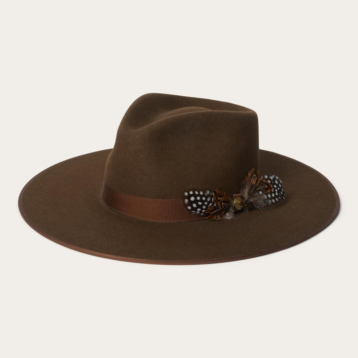 Midtown Wide Flat Brim Hat Oak Men/Women Stetson Fedora