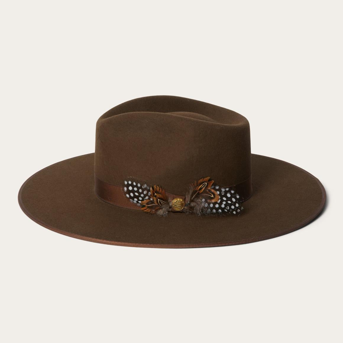 Midtown Wide Flat Brim Hat Oak Men/Women Stetson Fedora