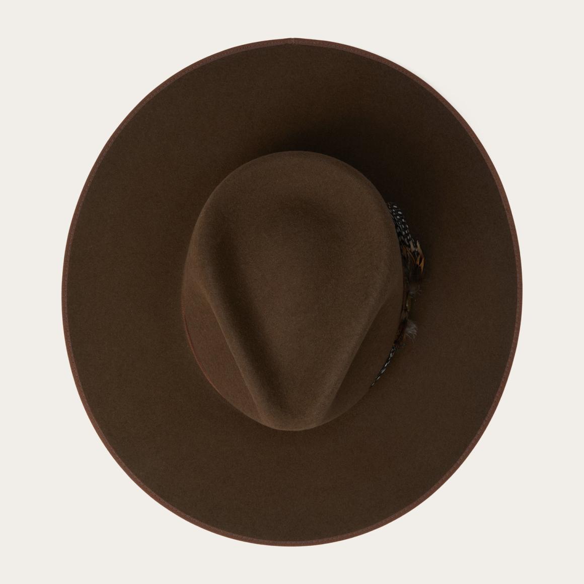 Midtown Wide Flat Brim Hat Oak Men/Women Stetson Fedora