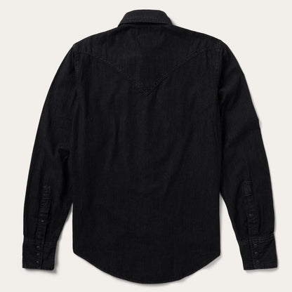 Modern Denim Western Shirt Black Men Stetson Modern Cut