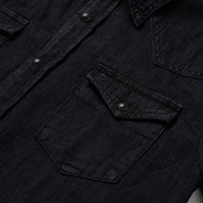 Modern Denim Western Shirt Black Men Stetson Modern Cut