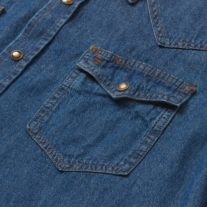 Modern Denim Western Shirt Blue Men Stetson Denim Shirts