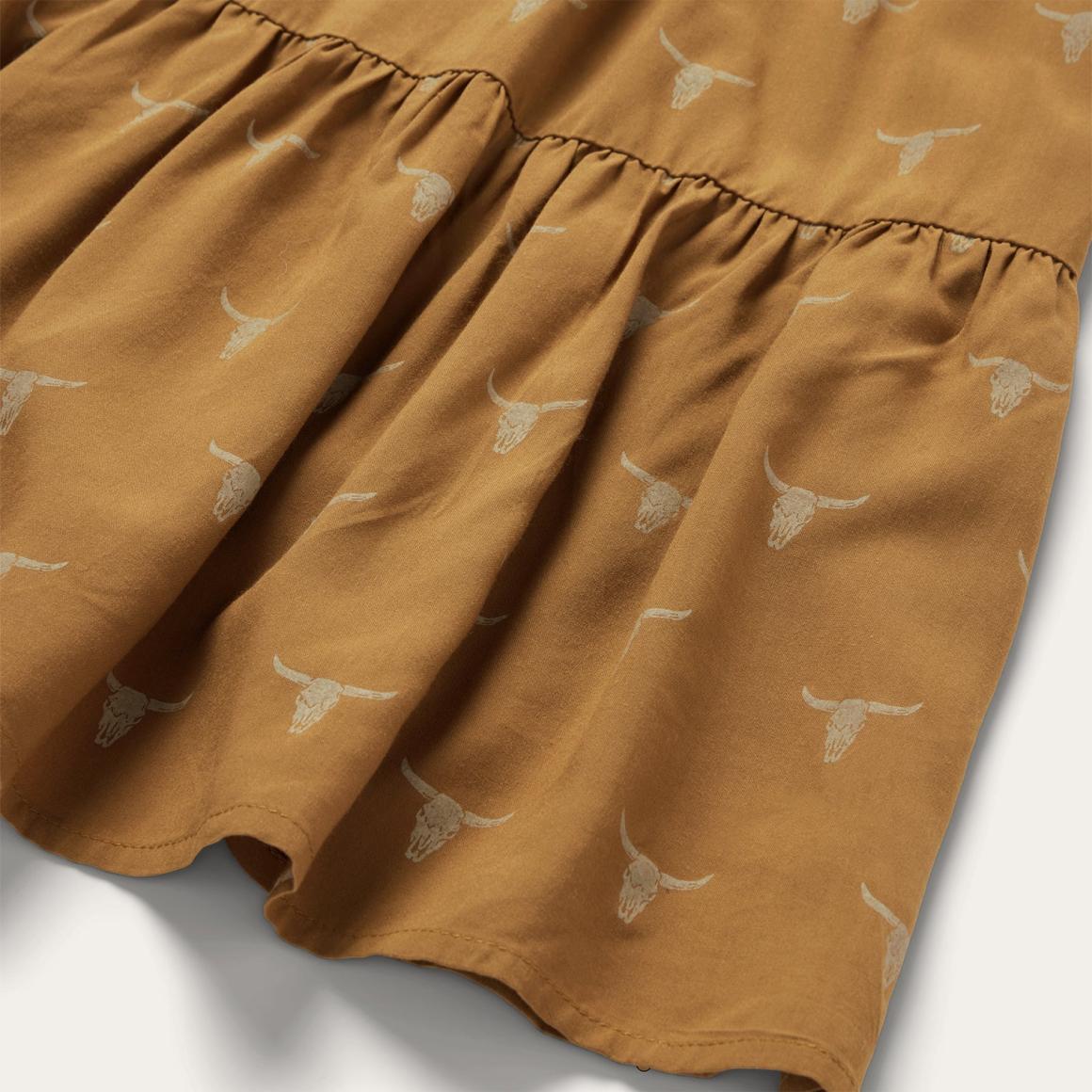 Mojave Longhorn Print Dress Brown Women Stetson Mini