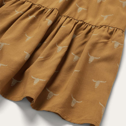 Mojave Longhorn Print Dress Brown Women Stetson Mini