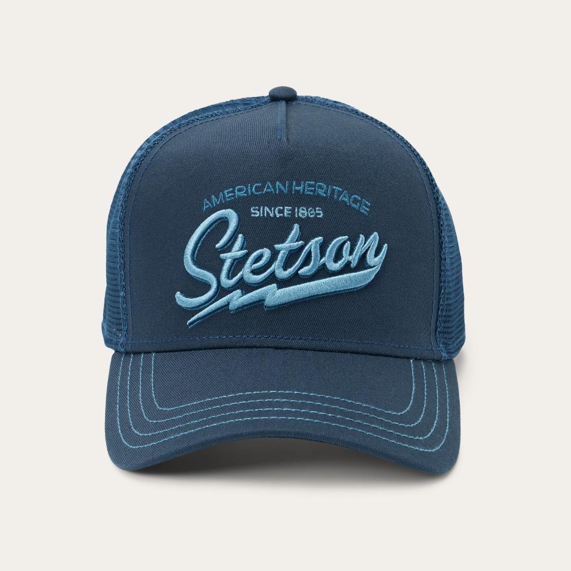 Navy Embroidered 1865 Trucker Cap Navy Men/Women Stetson Caps & Truckers