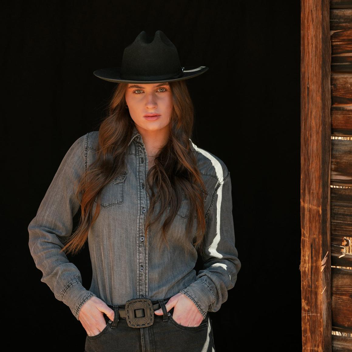Open Road 6X Cowboy Hat Black Men/Women Stetson Fedora