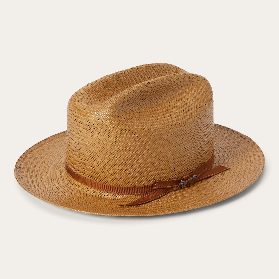 Open Road Straw Hat Cognac Men/Women Stetson Fedora