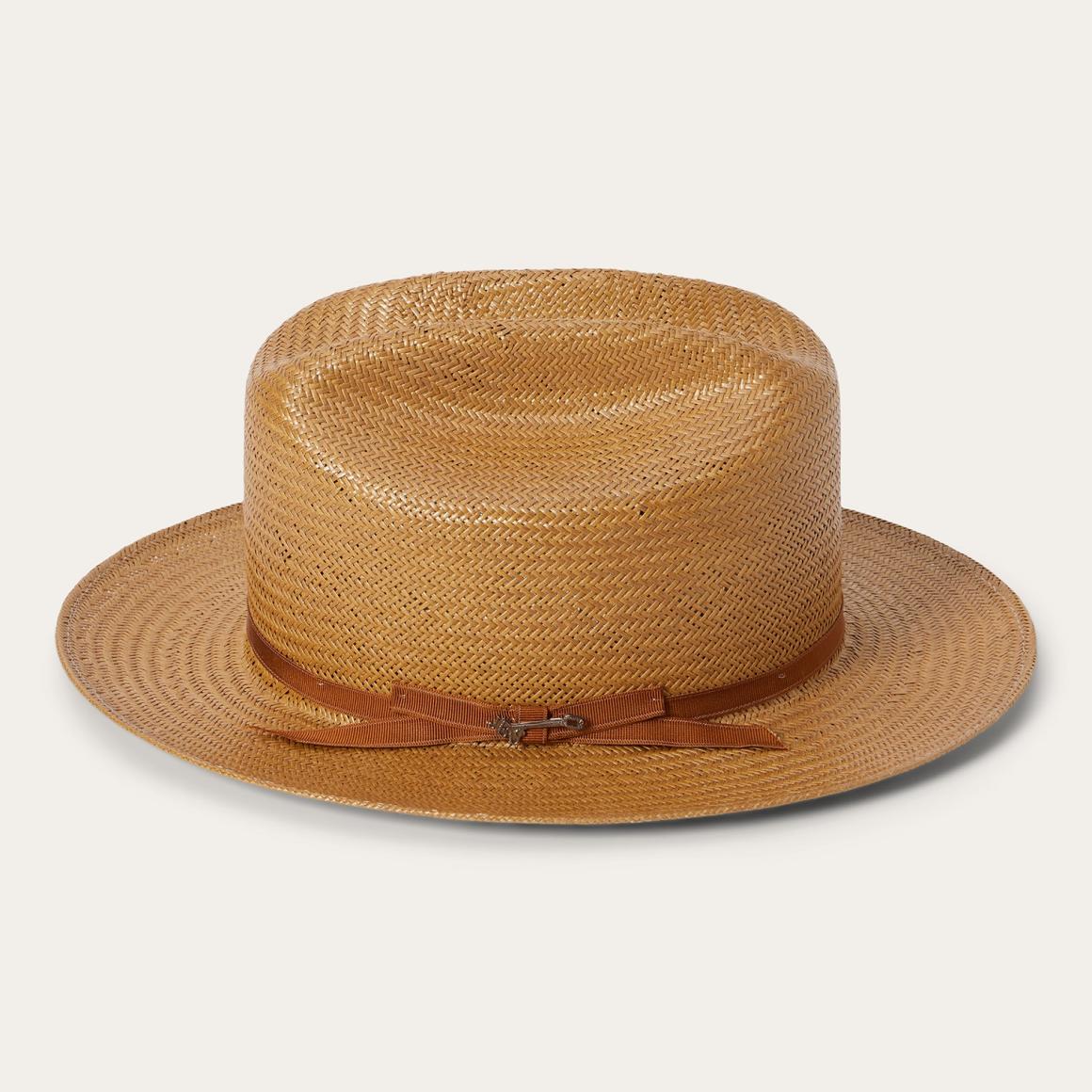 Open Road Straw Hat Cognac Men/Women Stetson Fedora