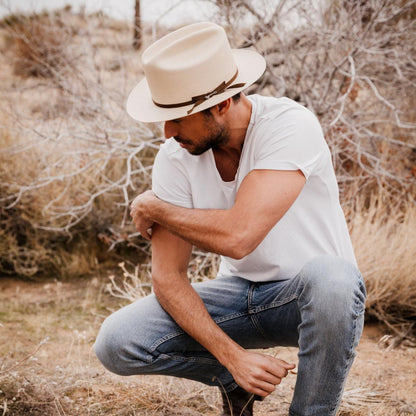Open Road Straw Hat Silverbelly Men/Women Stetson Fedora