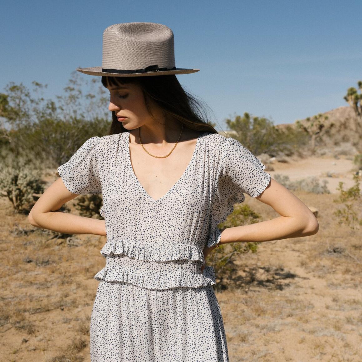 Open Road Straw Hat Taupe Men/Women Stetson Fedora