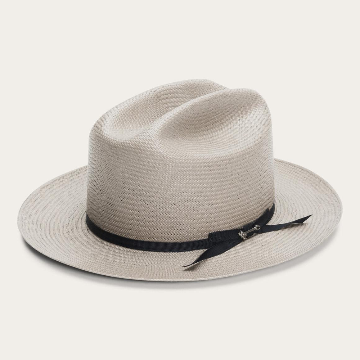 Open Road Straw Hat Taupe Men/Women Stetson Fedora