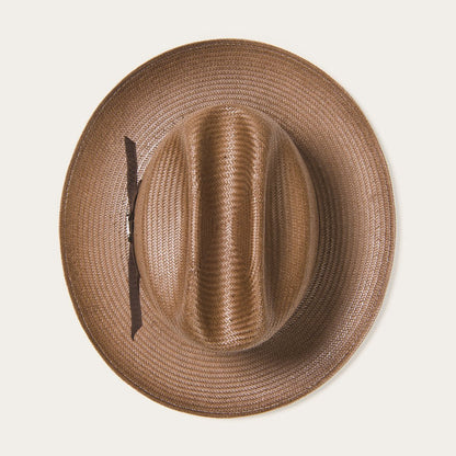Open Road Vented Straw Cowboy Hat Chocolate Men/Women Stetson Fedora