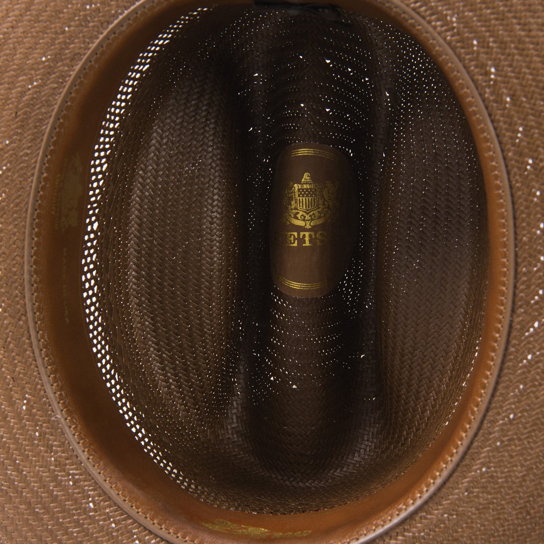 Open Road Vented Straw Cowboy Hat Chocolate Men/Women Stetson Fedora