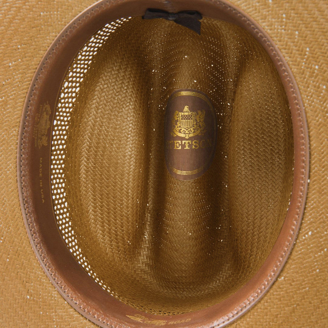 Open Road Vented Straw Cowboy Hat Cognac Men/Women Stetson Fedora