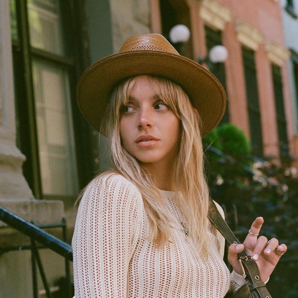 Open Road Vented Straw Cowboy Hat Cognac Men/Women Stetson Fedora