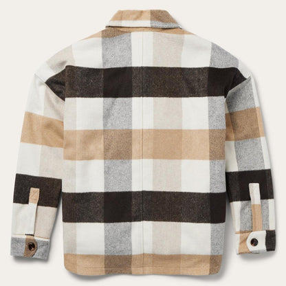 Oversize Plaid Shirt Jacket Brown Women Stetson Jackets