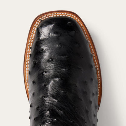Ozzy Ostrich Boot Black Men Stetson Exotics