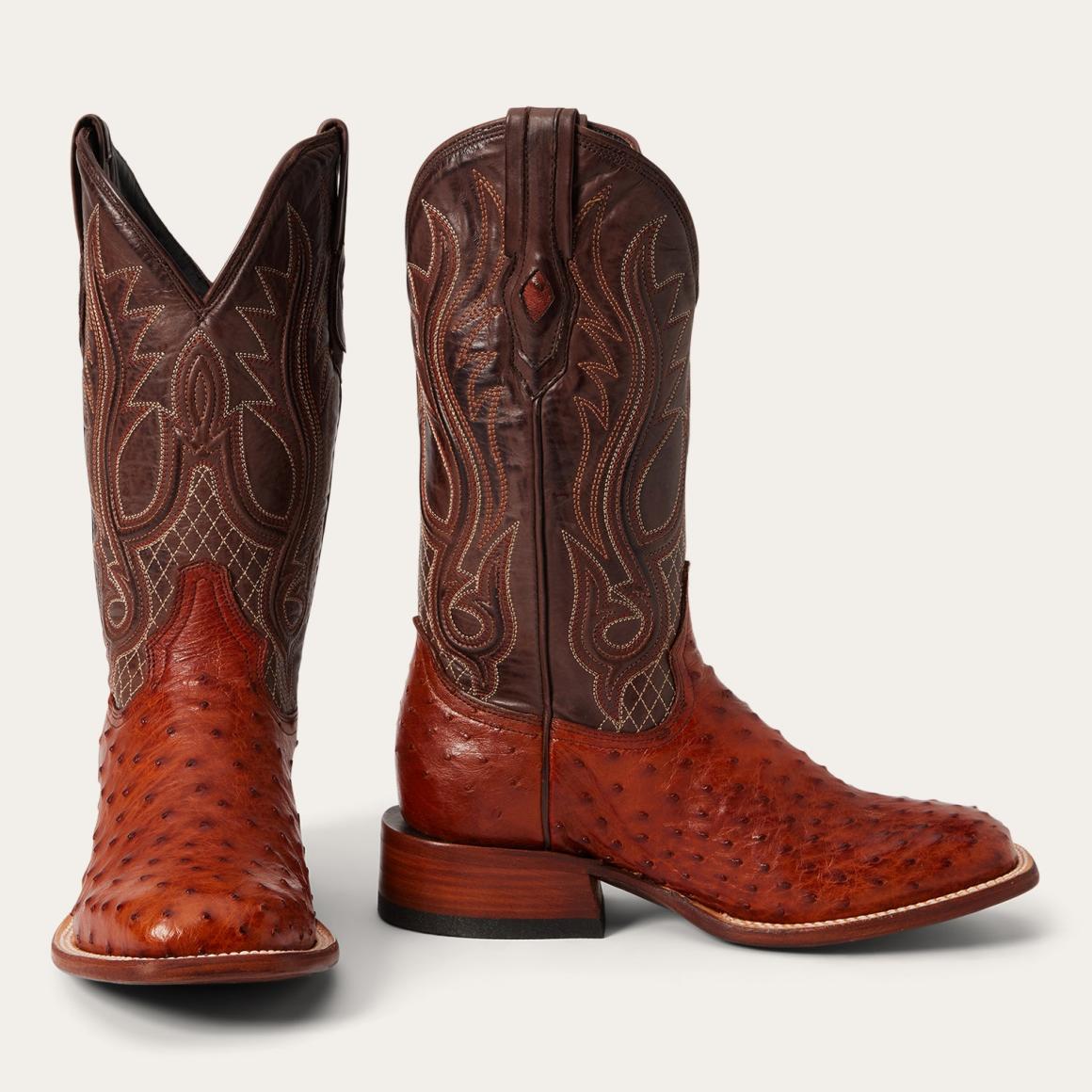 Ozzy Ostrich Boot Brown Men Stetson Exotics