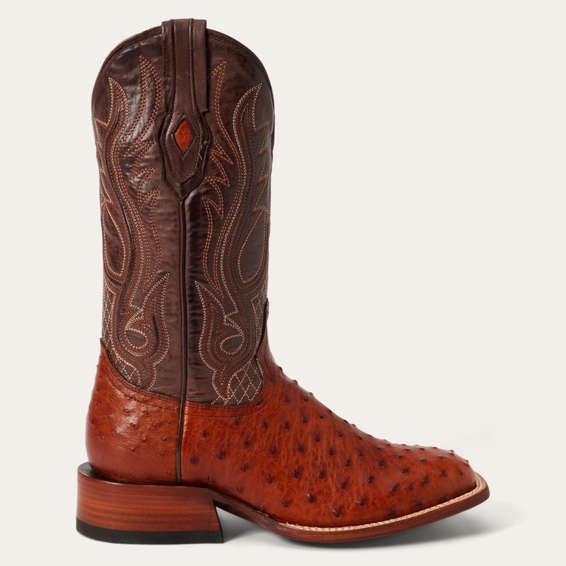 Ozzy Ostrich Boot Brown Men Stetson Exotics