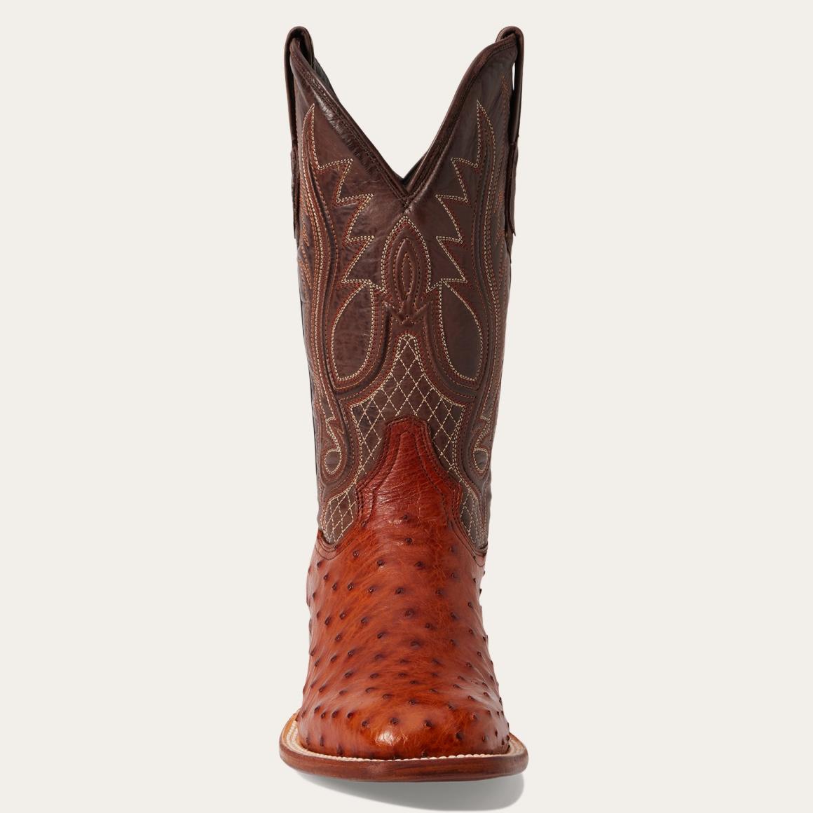 Ozzy Ostrich Boot Brown Men Stetson Western