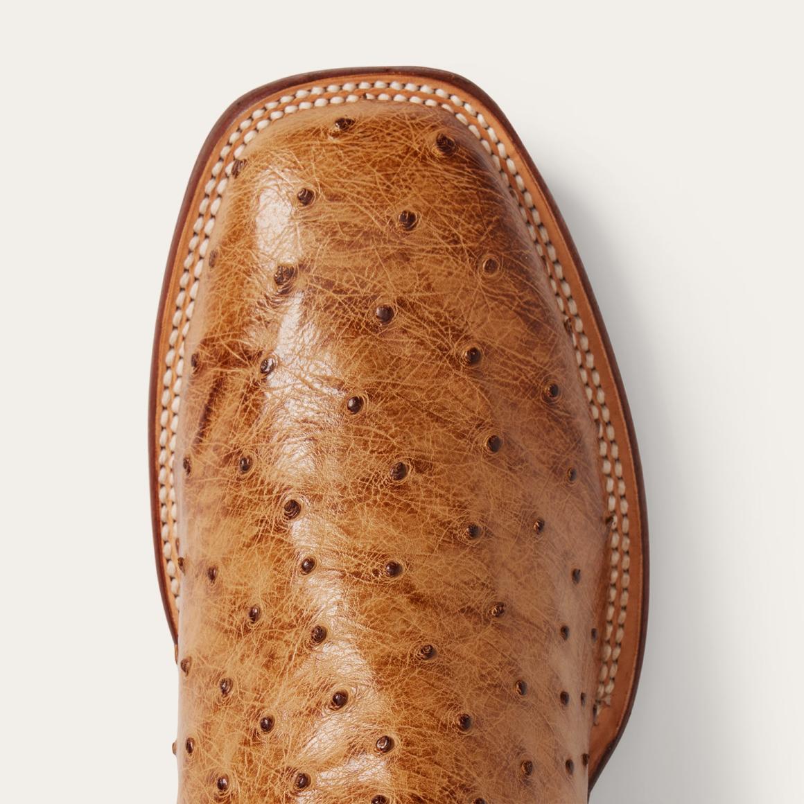Ozzy Ostrich Boot Tan Men Stetson Western