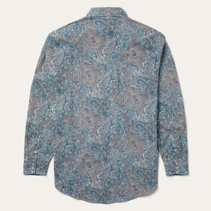 Paisley Western Shirt Green Men Stetson Western Shirts