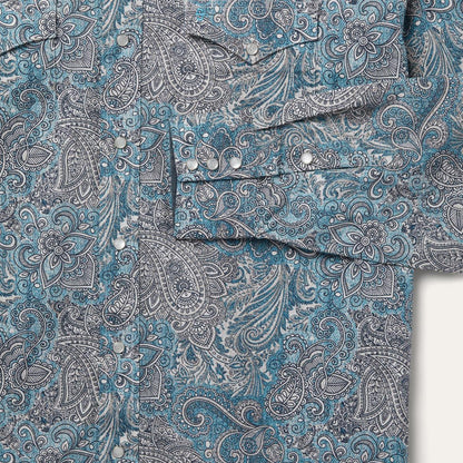 Paisley Western Shirt Green Men Stetson Western Shirts
