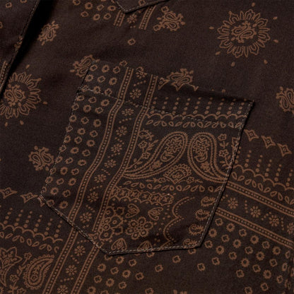 Patchwork Bandana Print Shirt Brown Women Stetson Western Shirts