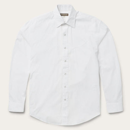 Pin Point Oxford Shirt White Men Stetson Classic Cut