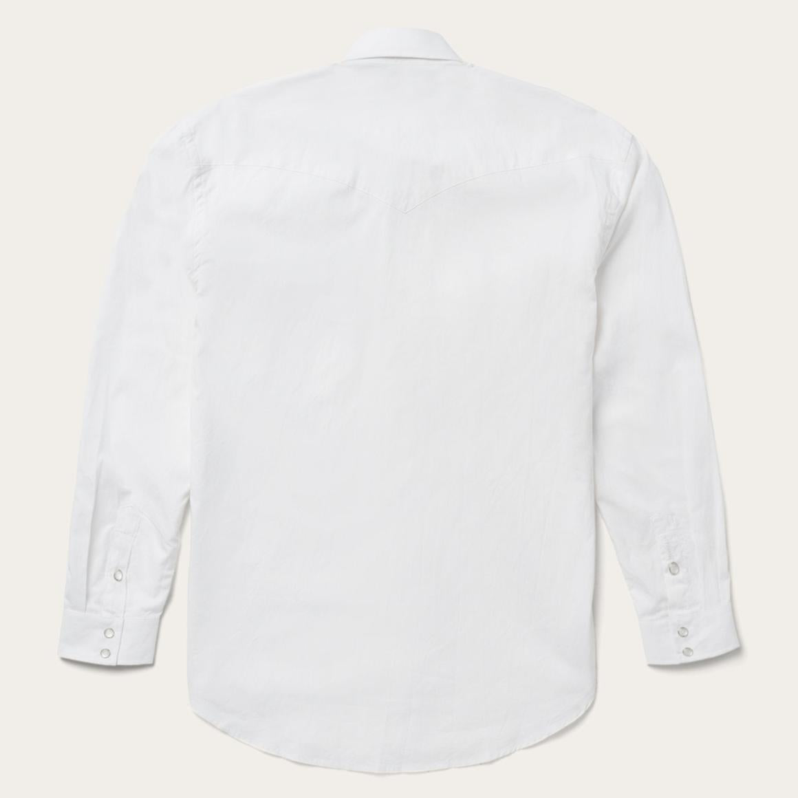 Pin Point Oxford Shirt White Men Stetson Classic Cut