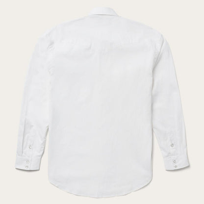 Pin Point Oxford Shirt White Men Stetson Classic Cut