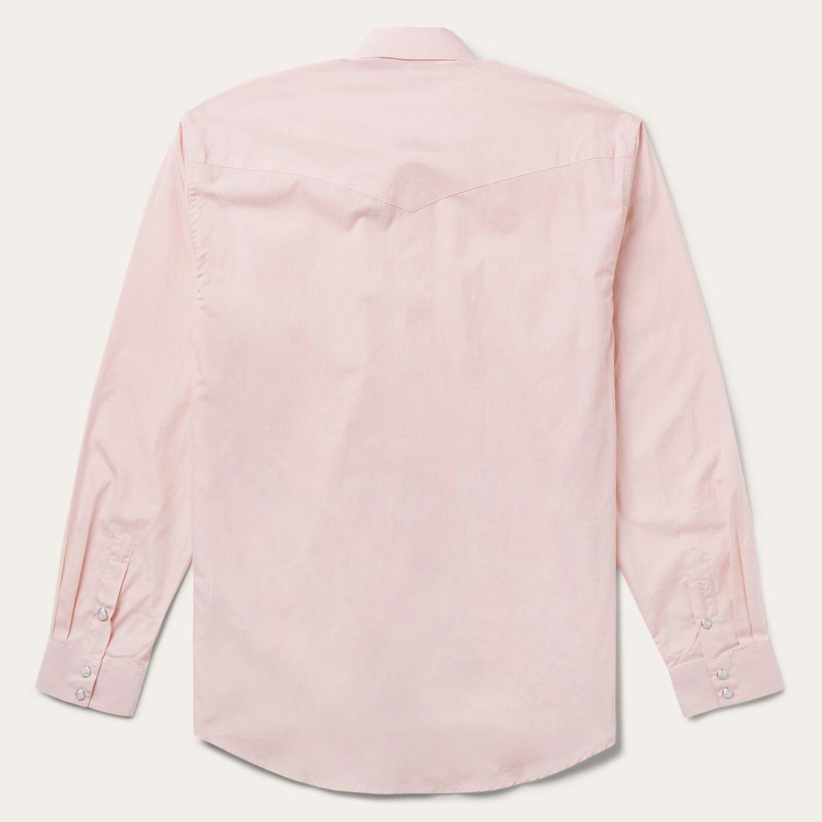Pink End-On-End Western Shirt Pink Men Stetson Western Shirts