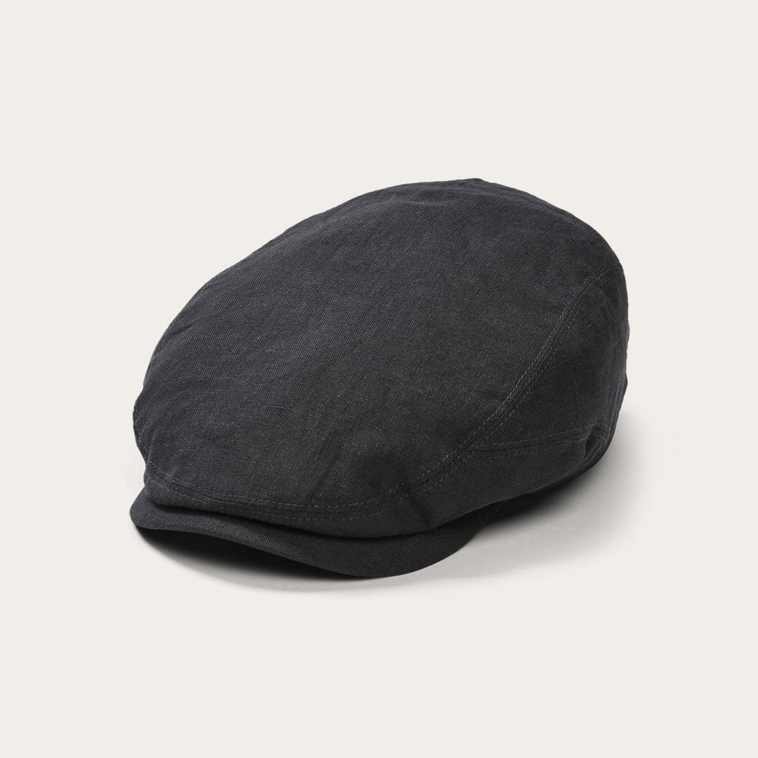 Premium Linen Driver Cap Black Men/Women Stetson Caps & Truckers