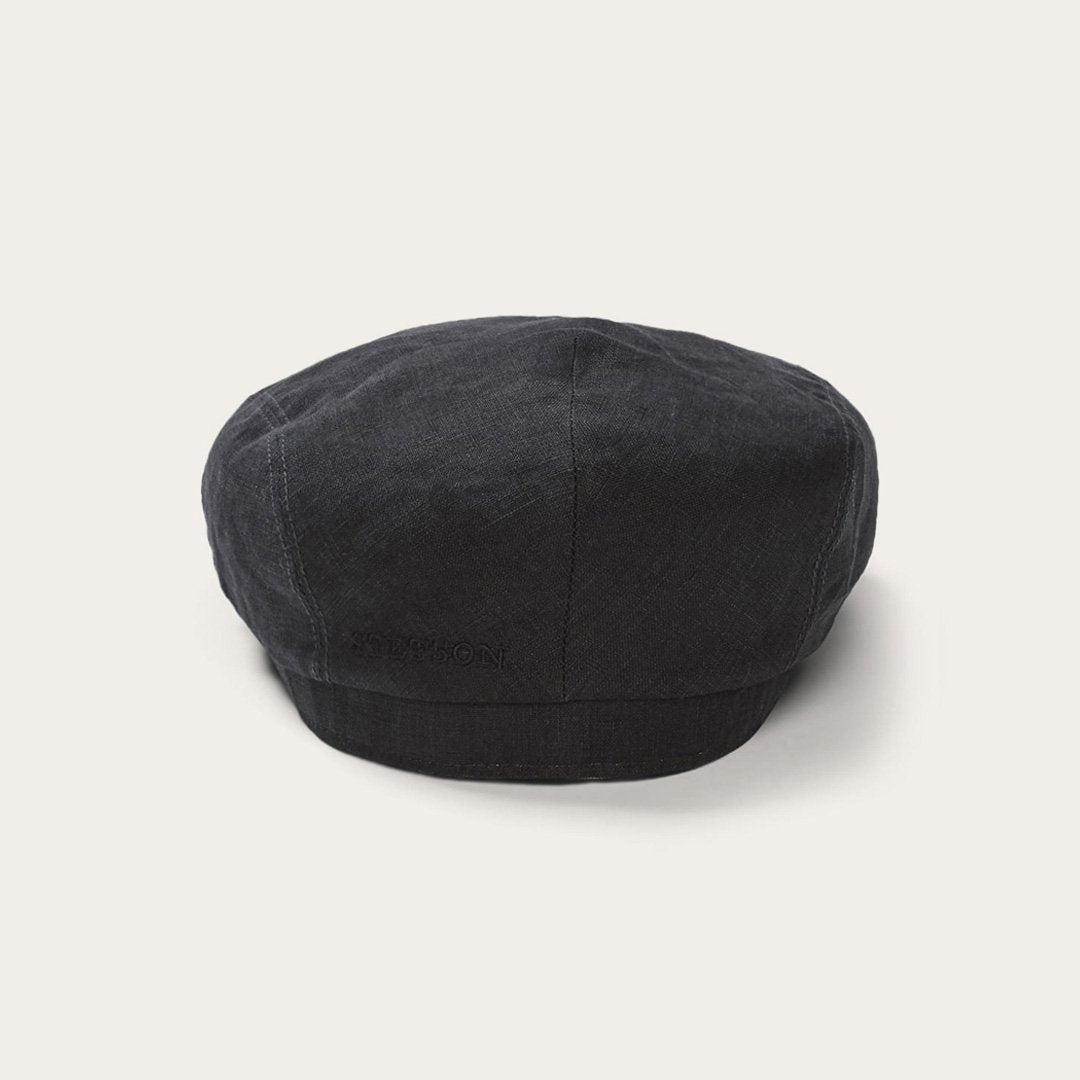 Premium Linen Driver Cap Black Men/Women Stetson Caps & Truckers