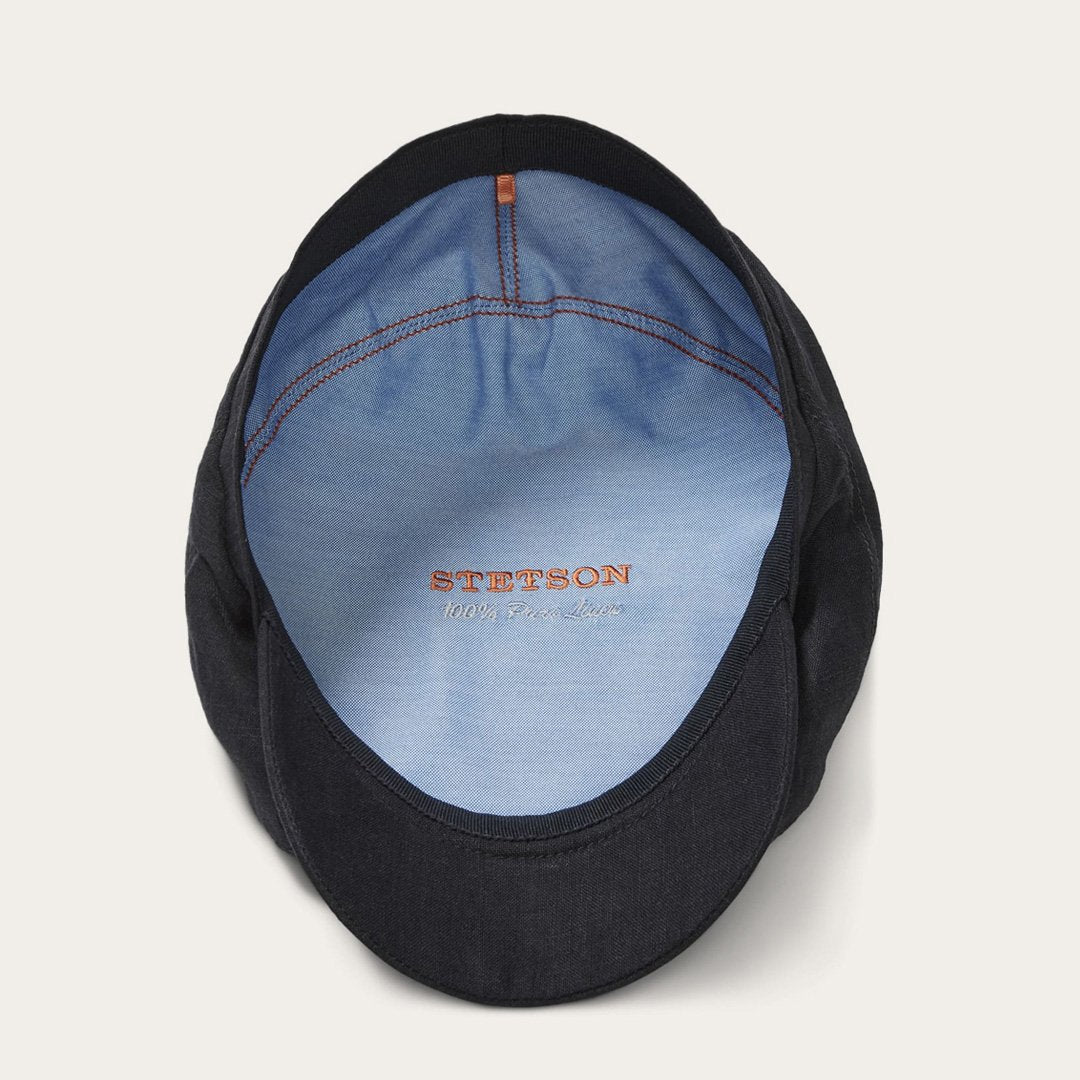 Premium Linen Driver Cap Black Men/Women Stetson Caps & Truckers