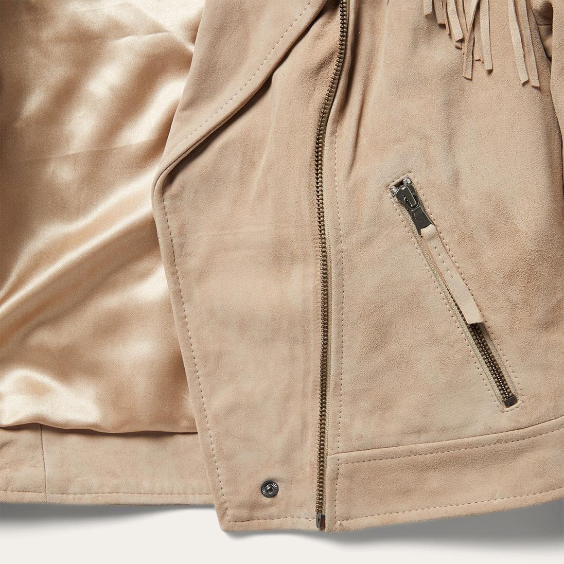 Premium Suede Moto Jacket Tan Women Stetson Jackets