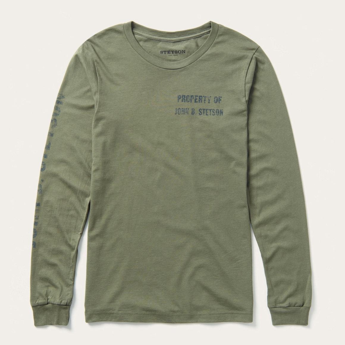Property Of John B Stetson Tee Green Men Stetson Tees