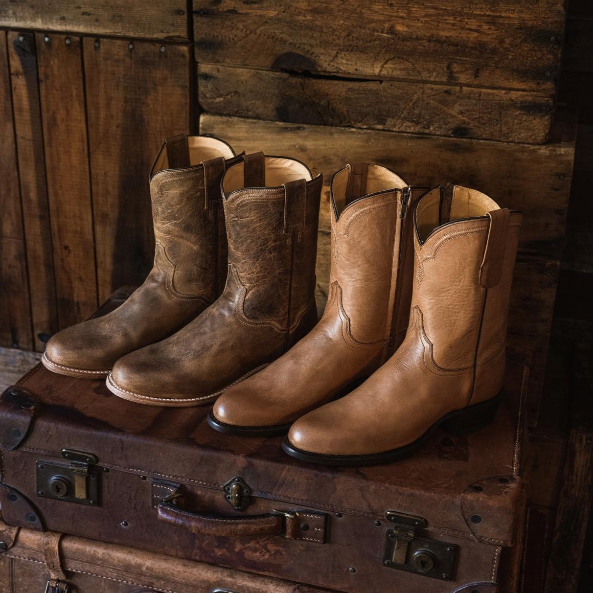 Puncher Boots Tan Men Stetson Ropers