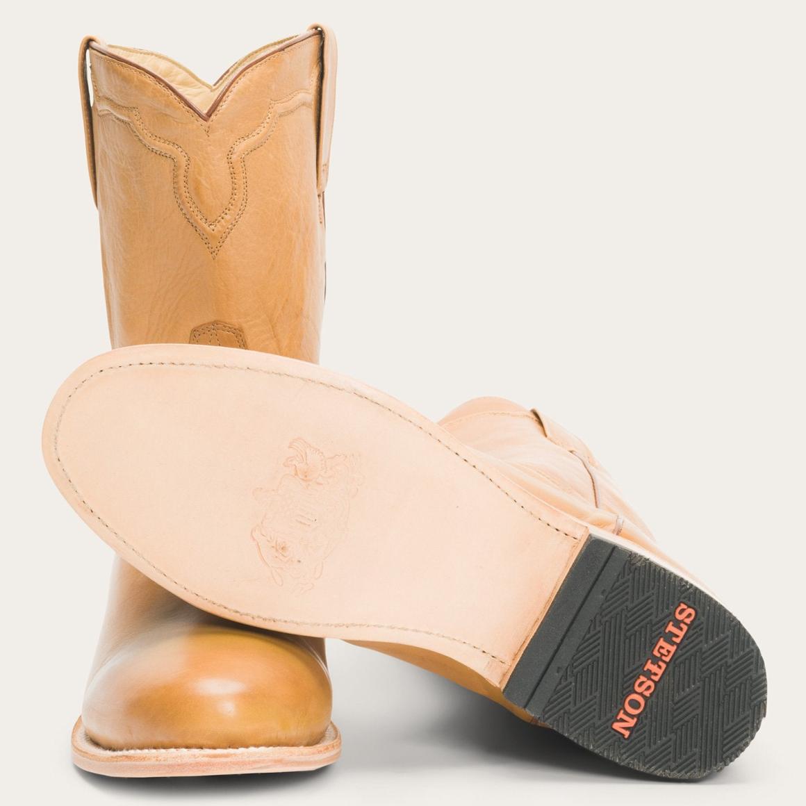 Puncher Boots Tan Men Stetson Ropers