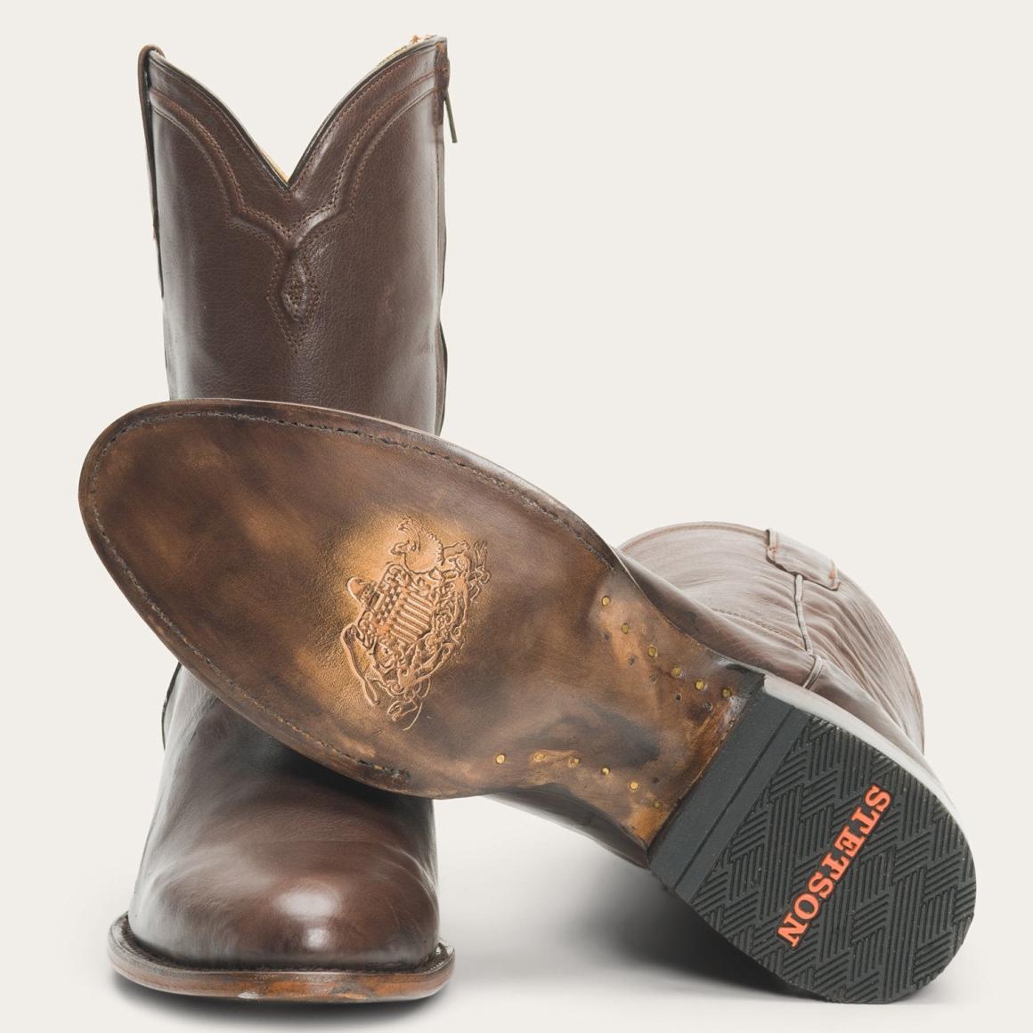 Rancher Zip Roper Burnished Brown Men Stetson Ropers