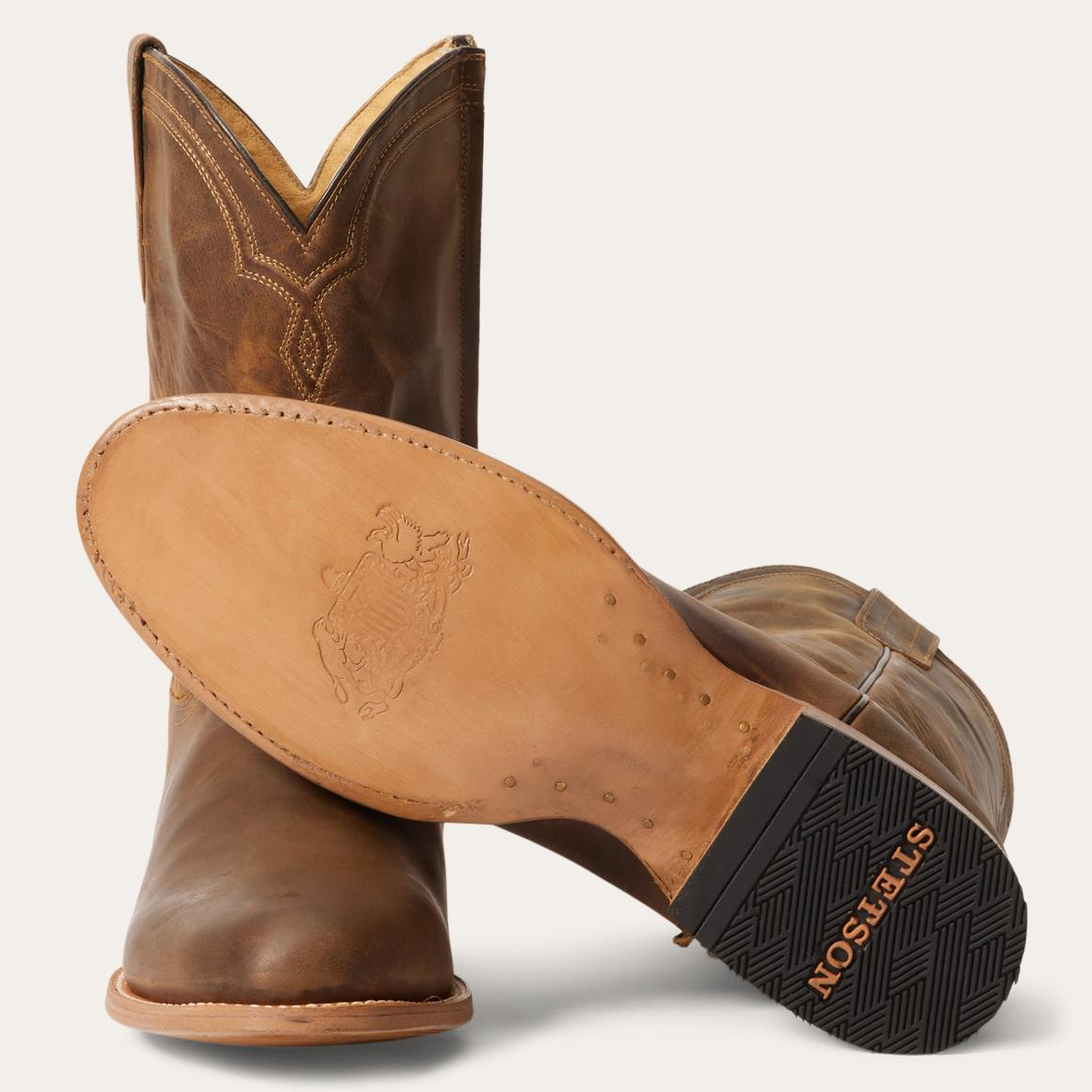 Rancher Zip Roper Oiled Brown Men Stetson Western