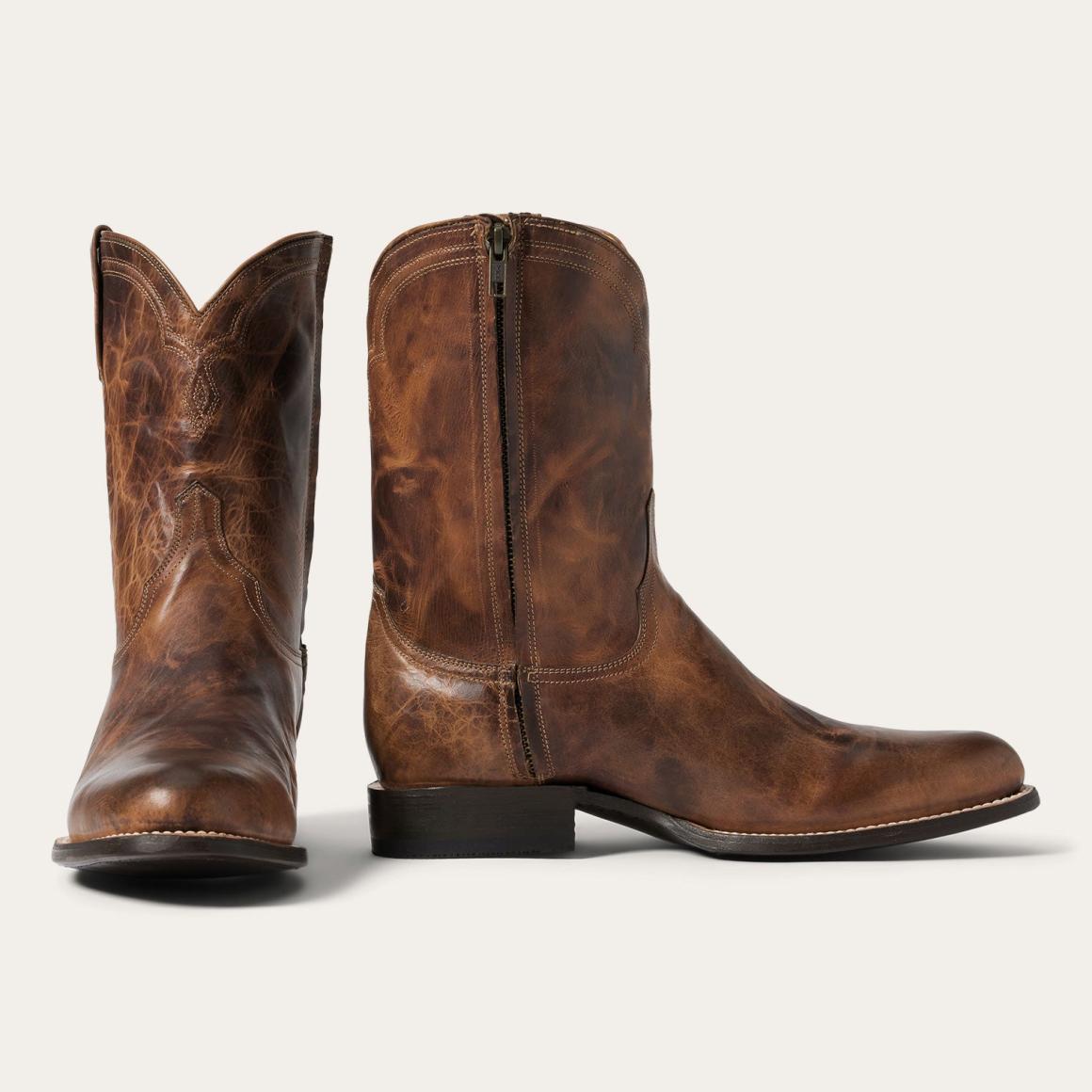 Rancher Zip Roper Oiled Cognac Men Stetson Ropers