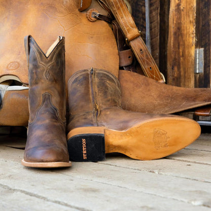 Rancher Zip Roper Oiled Walnut Men Stetson Ropers
